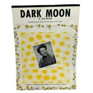 Sheet Music Dark Moon Piano Bonnie Guitar 1957 Ned Miller